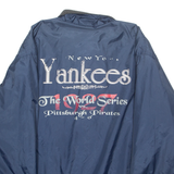 MLB New York Yankees World Series Mens Coach Jacket Blue Nylon 80s USA S