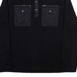 MICHAEL KORS Mens Sweatshirt Black 1/4 Zip L