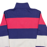CHAPS Striped Womens Sweatshirt Purple 1/4 Zip S