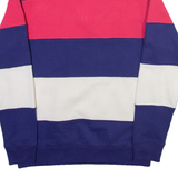CHAPS Striped Womens Sweatshirt Purple 1/4 Zip S