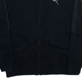 PUMA Full Zip Mens Sweatshirt Black High Neck L