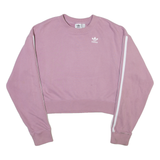 ADIDAS ORIGINALS Cropped Womens Sweatshirt Pink UK 4