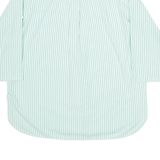 DANIEL DUVAL Womens Shirt Green Striped Long Sleeve M