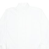 L.HUBSCHES Mens Plain Shirt White Long Sleeve XL