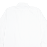 L.HUBSCHES Mens Plain Shirt White Long Sleeve XL