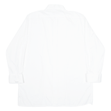 L.HUBSCHES Mens Plain Shirt White Long Sleeve XL
