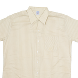 MARSUM Mens Plain Shirt Brown XL