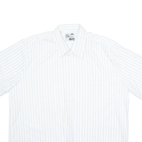LORD GEORGE Mens Shirt White Striped 2XL