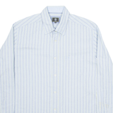 BOGNER Mens Shirt Blue Striped Long Sleeve L