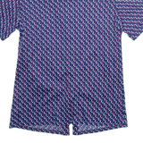 DANILLA Womens Shirt Blue Geometric XS