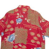 SIXTH SENSE Womens Shirt Red Silk Floral L
