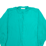 ROBERTO RIVA Mens Shirt Green Viscose Check Long Sleeve XL