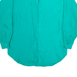 ROBERTO RIVA Mens Shirt Green Viscose Check Long Sleeve XL