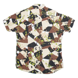 LIVE Mens Shirt Beige Viscose Camouflage M