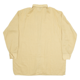 MARSUM Mens Plain Shirt Brown Long Sleeve L