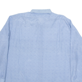 CLUB Mens Shirt Blue Geometric Long Sleeve M