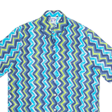 YESSICA Womens Shirt Blue Viscose Striped M