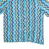 YESSICA Womens Shirt Blue Viscose Striped M
