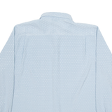 SOMMERMAN Womens Shirt Blue Geometric Long Sleeve M