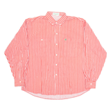 BENETTON Mens Shirt Red Striped Long Sleeve L