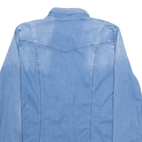 GUESS Womens Denim Shirt Blue Long Sleeve M