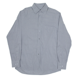 BOSS Mens Plain Shirt Grey Long Sleeve M