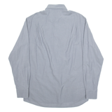 BOSS Mens Plain Shirt Grey Long Sleeve M