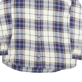 JACQUES BRITT Mens Shirt Blue Check Long Sleeve XL