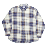 JACQUES BRITT Mens Shirt Blue Check Long Sleeve XL
