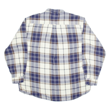 JACQUES BRITT Mens Shirt Blue Check Long Sleeve XL