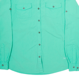 SHERPA Womens Plain Shirt Green Long Sleeve L