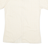 Mens Shirt Beige Striped S