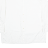 WALDE Mens Plain Shirt White Long Sleeve XL