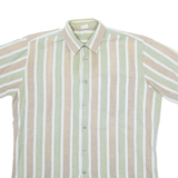 Mens Shirt Green Striped M