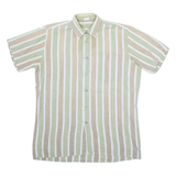 Mens Shirt Green Striped M