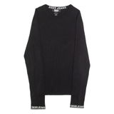 DKNY Womens Jumper Black Tight Knit M