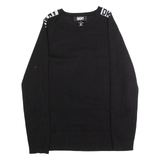 DKNY Mens Jumper Black Tight Knit Viscose M