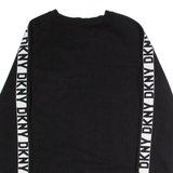 DKNY Mens Jumper Black Tight Knit Viscose M