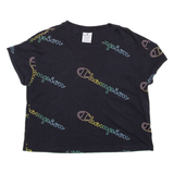 CHAMPION Cropped Womens T-Shirt Black M