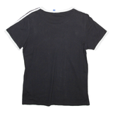 ADIDAS Womens T-Shirt Black UK 6