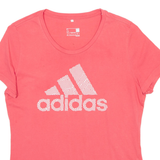 ADIDAS Womens T-Shirt Pink S
