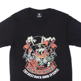 HONEY BIRD Black Roses Mens Band T-Shirt Black M