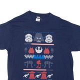 STAR WARS Mens T-Shirt Blue XL