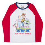 DISNEY Toy Story 4 Boys T-Shirt White Long Sleeve M