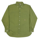 TOMMY HILFIGER Mens Plain Shirt Green Long Sleeve M