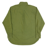 TOMMY HILFIGER Mens Plain Shirt Green Long Sleeve M