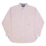 TOMMY HILFIGER Mens Shirt Red Check Long Sleeve L
