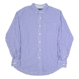 TOMMY HILFIGER Mens Shirt Blue Gingham Long Sleeve L
