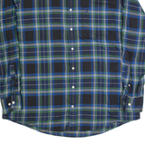 NAUTICA Tall Mens Shirt Blue Check Long Sleeve XL