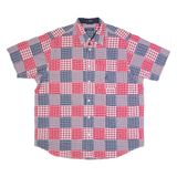 NAUTICA Mens Shirt Red Patchwork XL